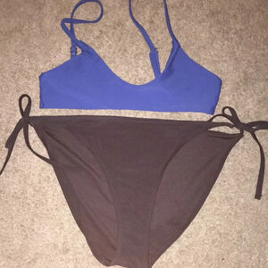 Blue and Black Bikini